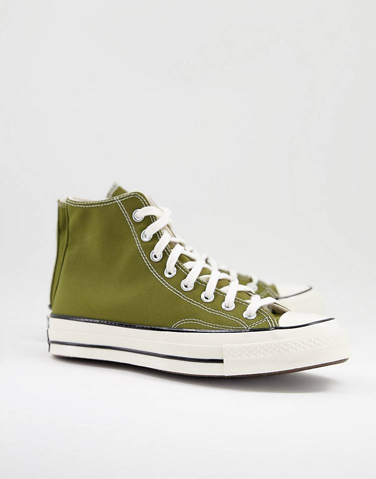 Converse Chuck 70 Hi canvas sneakers in dark moss